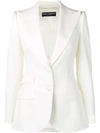 Dolce & Gabbana Stitching Details Fitted Blazer - White
