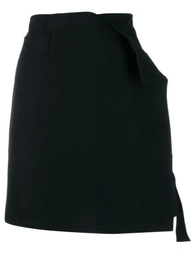 Ann Demeulemeester Asymmetric Mini Skirt In Black
