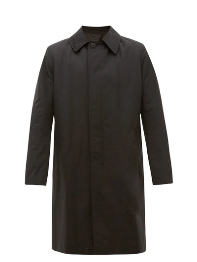The Row Thomas Cotton-blend Overcoat In Black