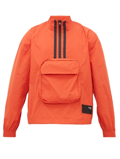 Y-3 Packable Half-zip Shell Track Jacket In Icon Orange
