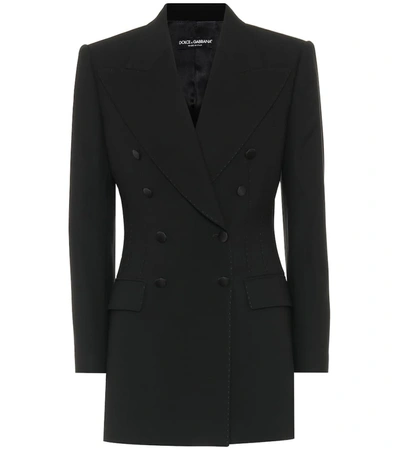 Dolce & Gabbana Stretch-wool Blazer In Black
