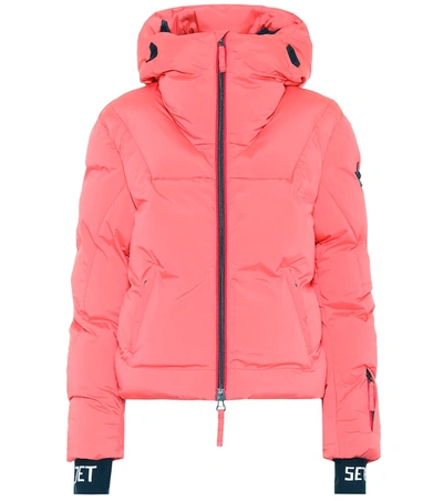 Jet Set Julia Padded Ski Jacket In Red