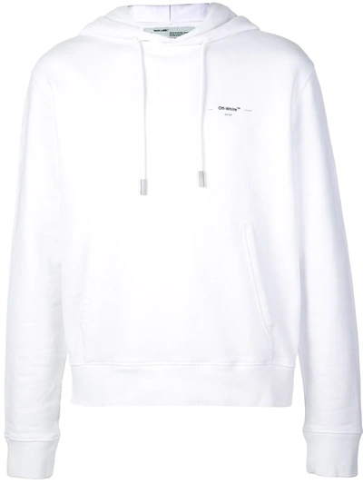 Off-white Logo Hooded Sweatshirt In White