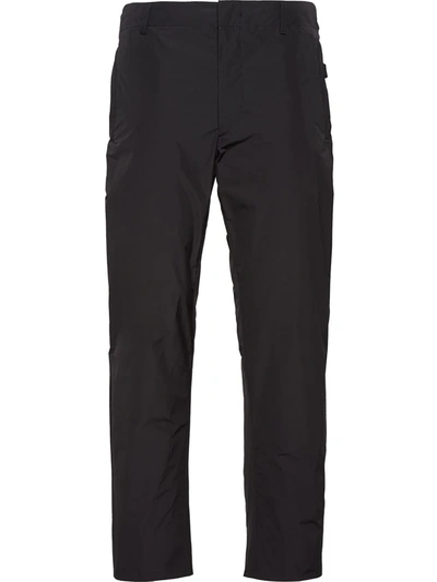 Prada Cropped Tailored Trousers In Black