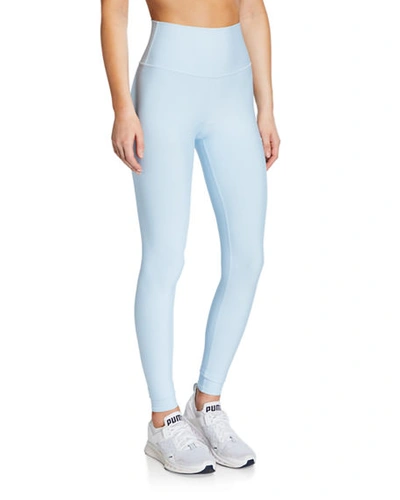 Alo Yoga High-waist Tech-lift Airbrush Full-length Leggings In Powder Blue