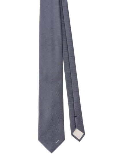 Prada Silk Tie In Grey