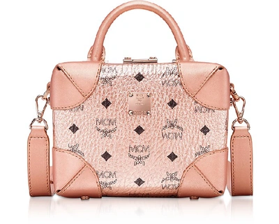 Mcm Soft Berlin Visetos Small Crossbody Bag In Pink