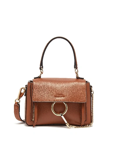 Chloé 'faye Day' Mini Leather Shoulder Bag In Tan