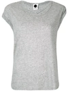 Bassike Schmales T-shirt In Grey Marl