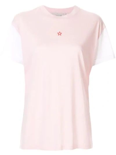 Stella Mccartney Star Embroidered T-shirt In Pink