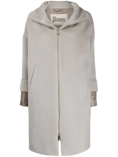 Herno Padded Cuff Coat In Neutrals