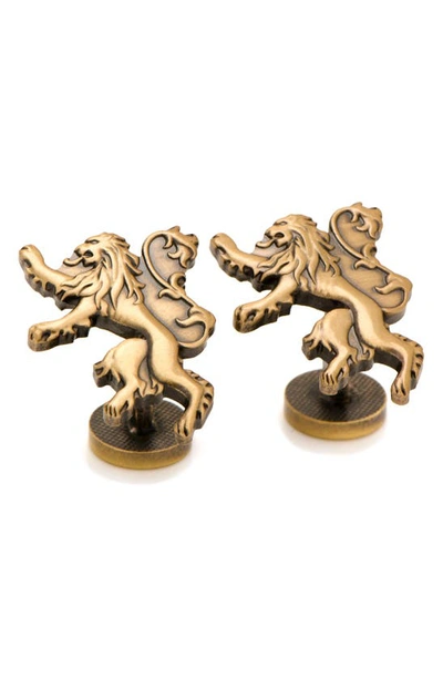 Cufflinks, Inc Game Of Thrones Lannister Lion Sigil Cufflinks In Gold