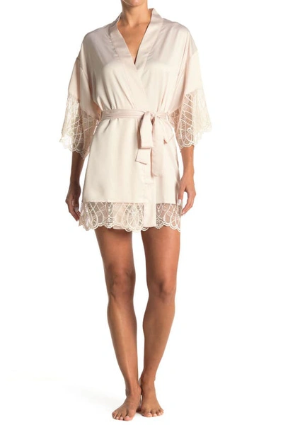 Flora Nikrooz Gabby Kimono Robe In Whisper Pink