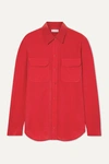 Equipment Slim Signature Silk Button-down Shirt In Red