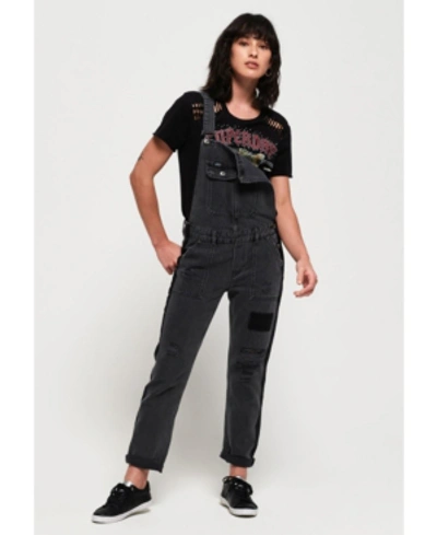 Superdry Utility Dungarees In Black
