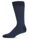 Marcoliani Microstripe Cashmere Socks In Navy