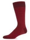 Marcoliani Microstripe Cashmere Socks In Red