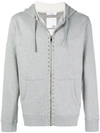 Valentino Rockstud Hoodie In Grey