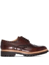 Grenson Archie Commando Leather Brogues In Brown