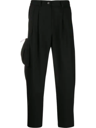 Ader Error Tapered Oversized Woven Trousers In Black