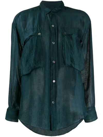 Katharine Hamnett Alex Chiffon Shirt In Green