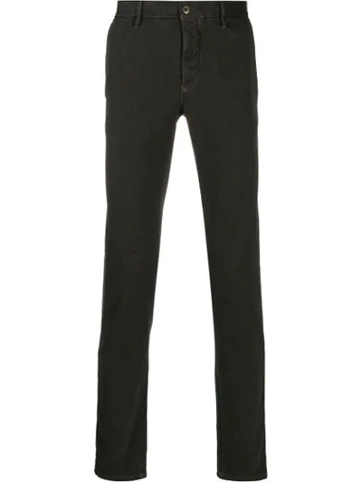 Incotex Mid-rise Slim-fit Trousers In Green