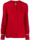 Tommy Hilfiger Button-detail Blouse In Red