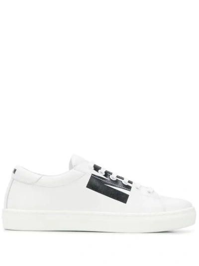 Msgm Logo Print Low-top Sneakers In White