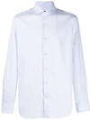 Barba Pointed Collar Shirt In 02 Blue