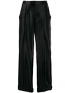 Tom Ford High Waisted Silk Trousers In Lb999 Black