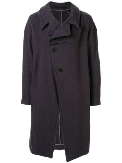 Julius Off-centre Buttoned Coat In Grey