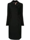N°21 Slim-fit Zipped Back Coat In Black