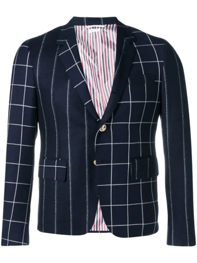 Thom Browne Fun Mix Shadow Stripe Sport Coat In Blue