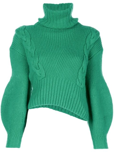 Alejandra Alonso Rojas Chunky Knit Jumper In Green