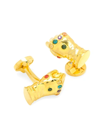 Cufflinks, Inc Marvel 3d Thanos Infinity Gold-plated Gauntlet Cufflinks