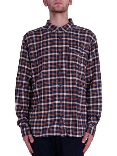 Patagonia Long-sleeved Lightweight Fjord Flannel Shirt In Blu/marrone