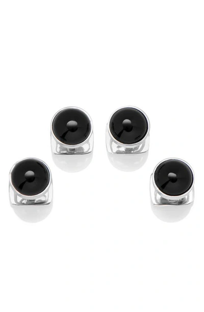 Cufflinks, Inc Sterling Silver & Onyx Shirt Studs In Black