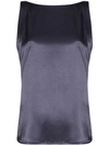 Usisi Rio Satin Tank Top In Black