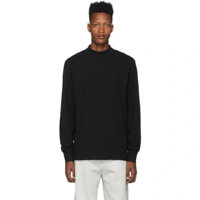 Aimé Leon Dore Aime Leon Dore Black Mock Neck Dimebag Long Sleeve T-shirt In Black