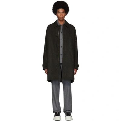 Norse Projects Svalbard Gore-tex-lined Mélange Wool-tweed Coat In 9019/ Blac
