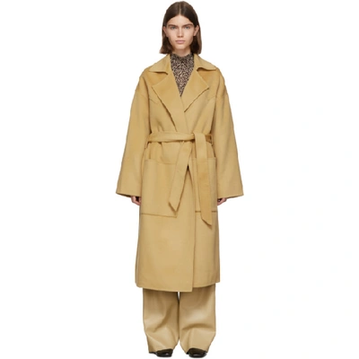 Nanushka Tan Alamo Coat In Cashew