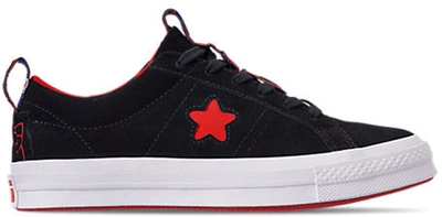 Pre-owned Converse One Star Ox Hello Kitty Black (women's) In Black/fiery Red-white