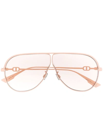 Dior Camp Aviator-frame Sunglasses In Neutrals
