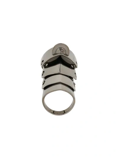 Vivienne Westwood Layered Oversized Ring In Silver