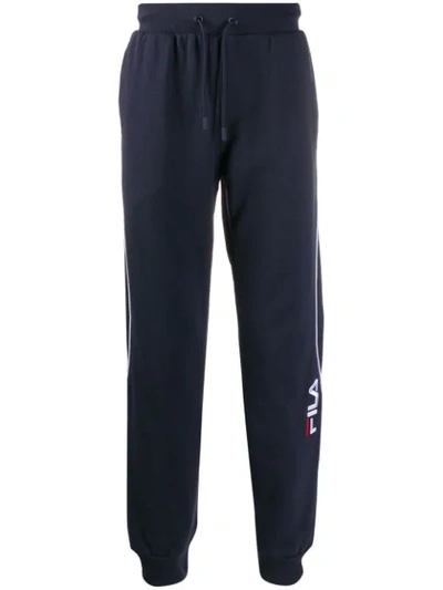 Fila Contrast Piped Track Pants In Blue