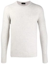 Roberto Collina Slim-fit Jumper In 16 Ghiaia