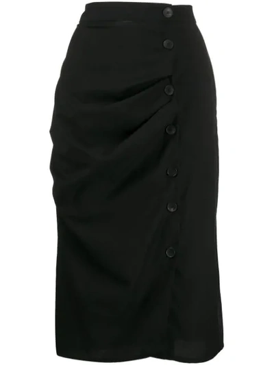 Cotélac Midi Pencil Skirt In Black