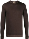 Entre Amis Knitted Jumper In Brown