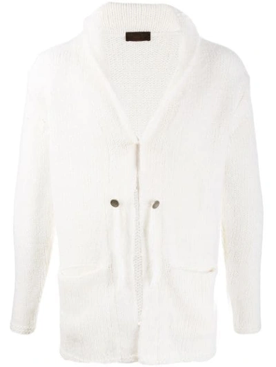 Altea Shawl Collar Knitted Cardigan In Neutrals