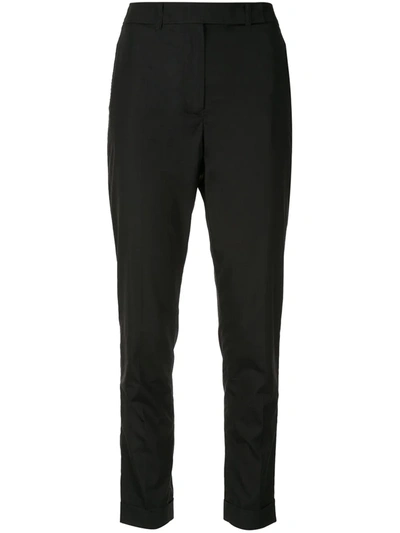 Paule Ka Ruffled Detail Tailored Trousers In Black